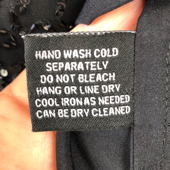 NWT Walter Baker Sexy Open Back Fancy Black Chiffon Sequin Blouse - Size Large - Picture 10 of 10